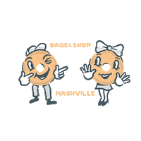 bagelshop britney benny bagel bagels Sticker
